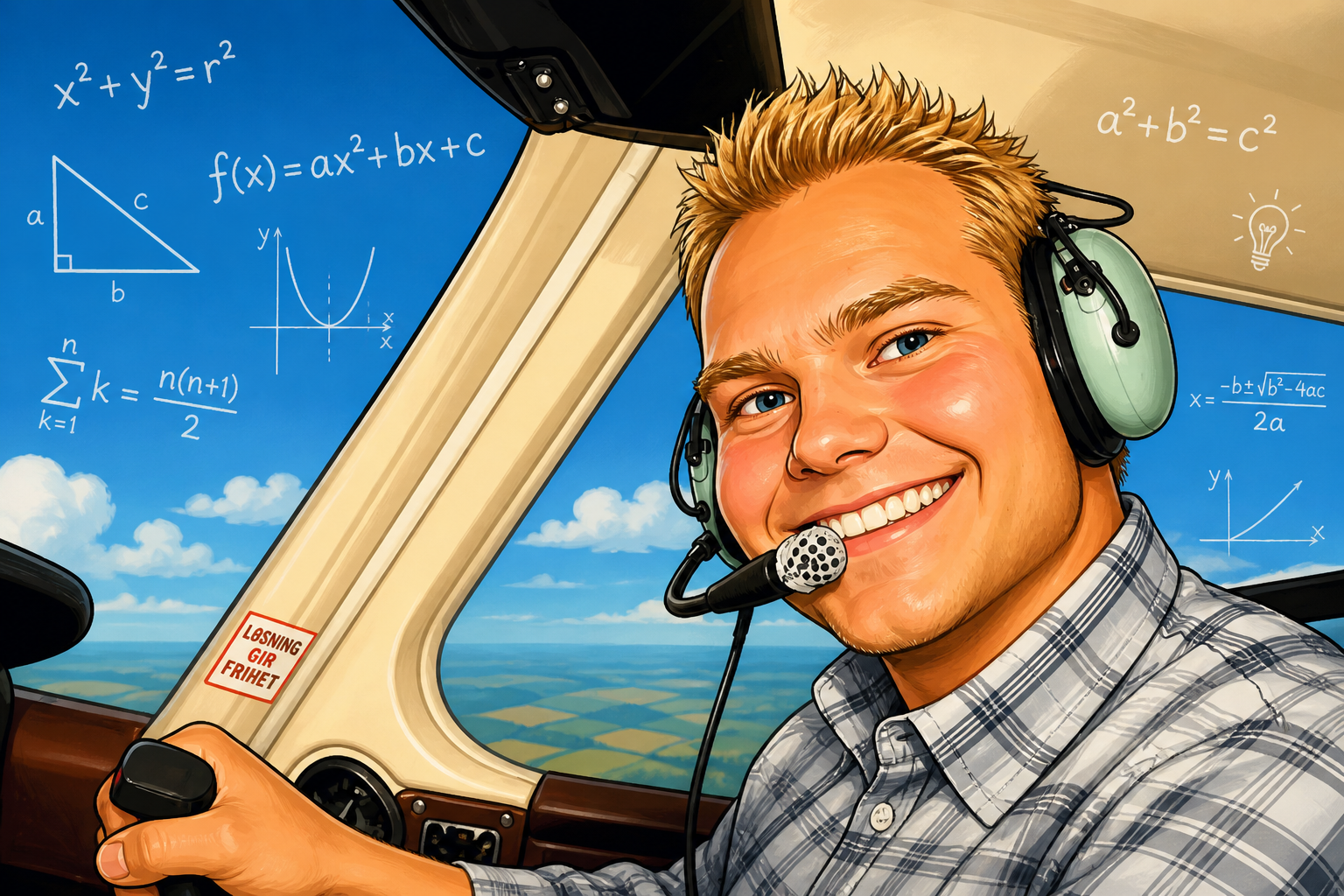 Martin i cockpit